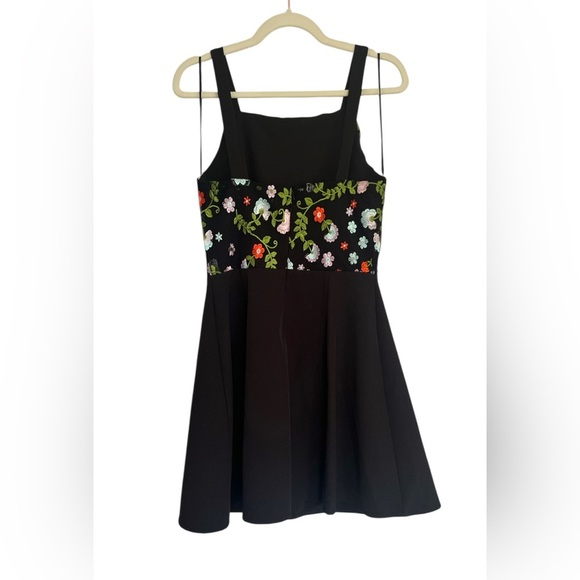 Superfoxx Floral Embroidered Black Mini Dress - Picture 2 of 5